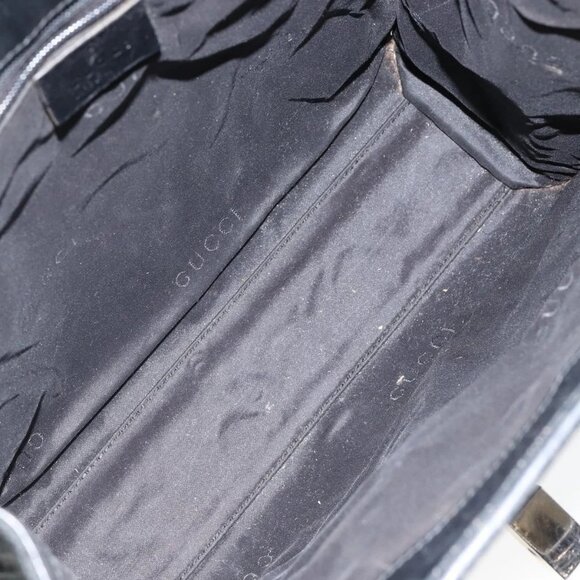 GUCCI GG Canvas Jackie Hand Bag Black Silver 002 1065 Auth 144418 - Picture 11 of 16